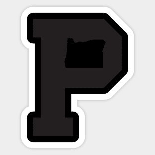 Portland Oregon P Silhouette Sticker